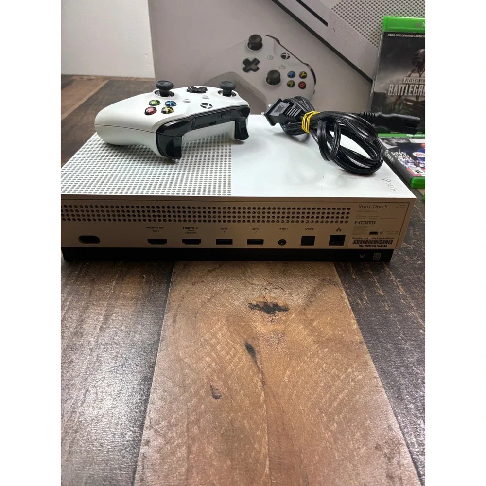 Microsoft Xbox One S 1TB Console White Bundle with 4 Games FIFA 21 PUBG ReCore